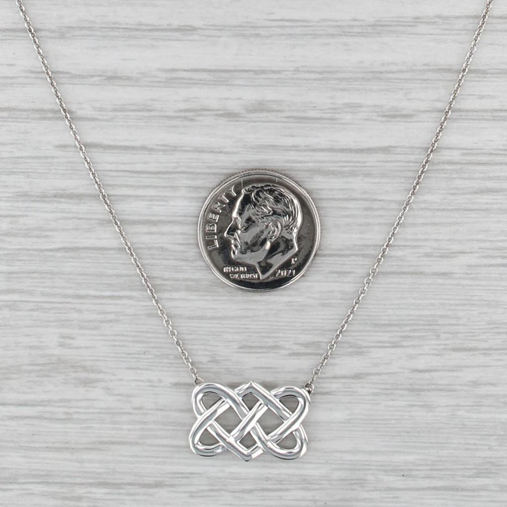 Tiffany Paloma Picassi Celtic Love Knot Pendant Necklace Pouch Sterling Silver