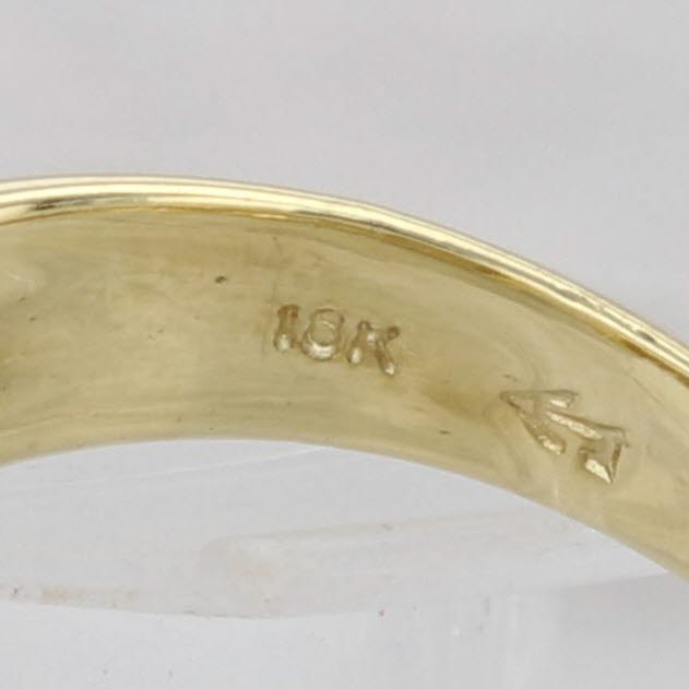 1.34ctw Oval Diamond Engagement Ring 18k Yellow Gold Size