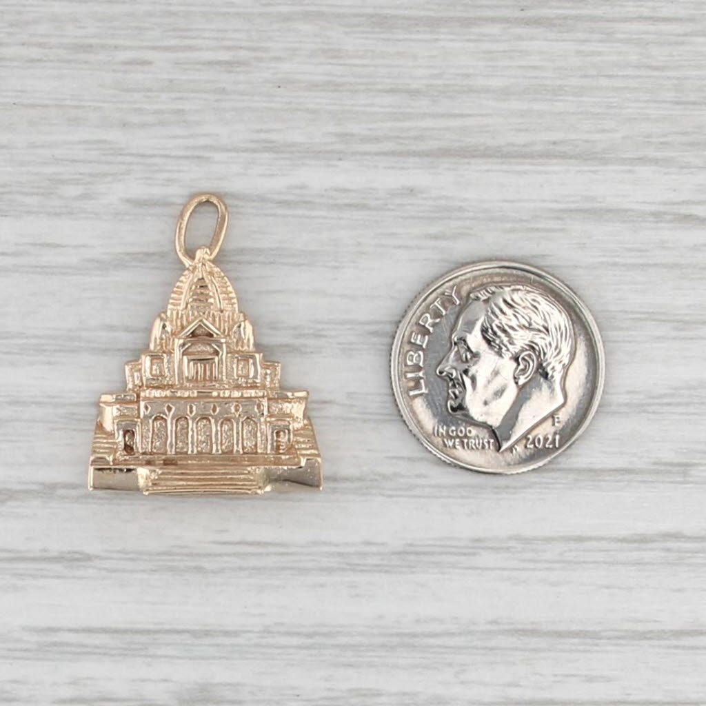 Vintage St Joseph Oratoire Montreal Canada Charm 14k Gold Souvenir Pendant