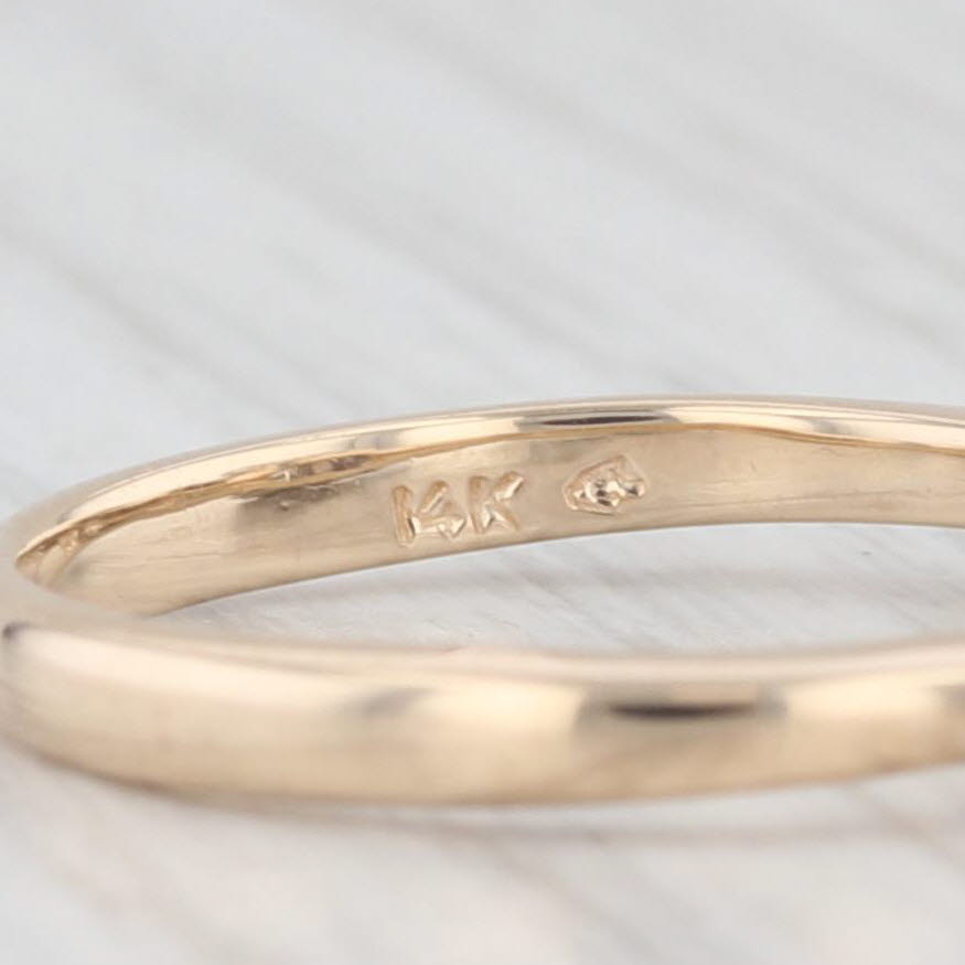 Light Gray 0.45ctw Round Diamond Engagement Ring 14k Yellow Gold Size 5.75