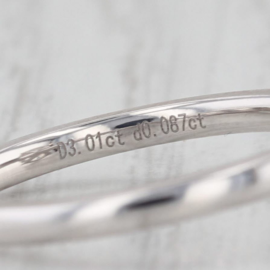 New IGI 3.09ctw Oval Lab Grown Diamond Engagement Ring 14k White Gold Size 6.5