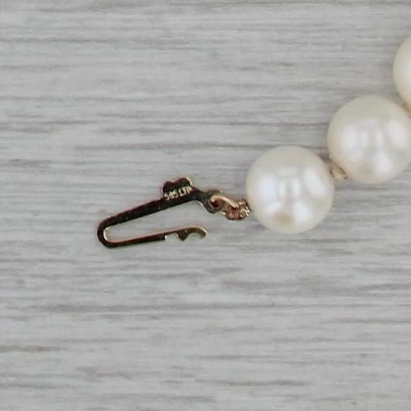 6.5-7mm Cultured Pearl Single Strand Necklace 14k Yellow Gold 18"