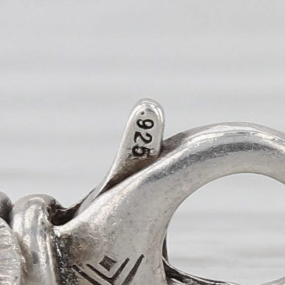 Silpada Shoot for the Stars Heart Charm Pendant Sterling Silver Cubic Zirconia