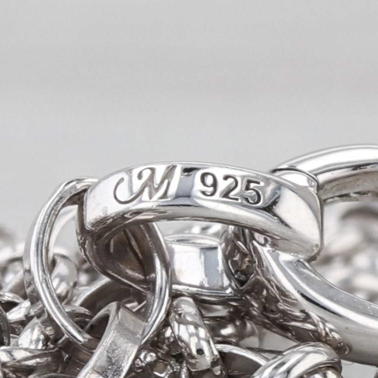 Cable Chain Necklace Lariat Pendant Clasp Ends Sterling Silver 21.75" 2.7mm