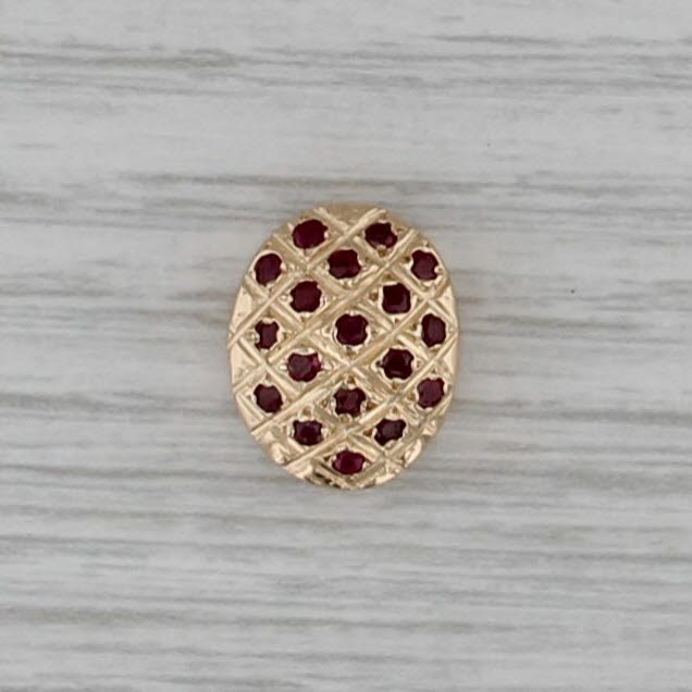 Goldman Kolber 0.36ctw Ruby Slide Bracelet Charm 14k Yellow Gold Vintage