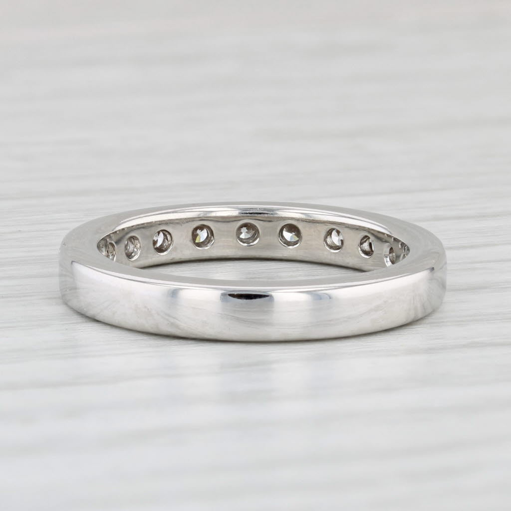 Light Gray 0.90ctw Diamond Wedding Band Platinum Size 7.25-7.5 Stackable Anniversary Ring