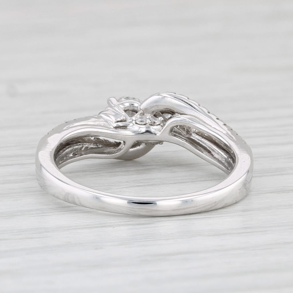 Light Gray Ever Us 0.65ctw 2-Diamond Engagement Anniversary Ring 14k White Gold Size 7