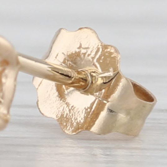 0.46ctw Diamond Flower Stud Earrings 14k Yellow Gold Small Studs