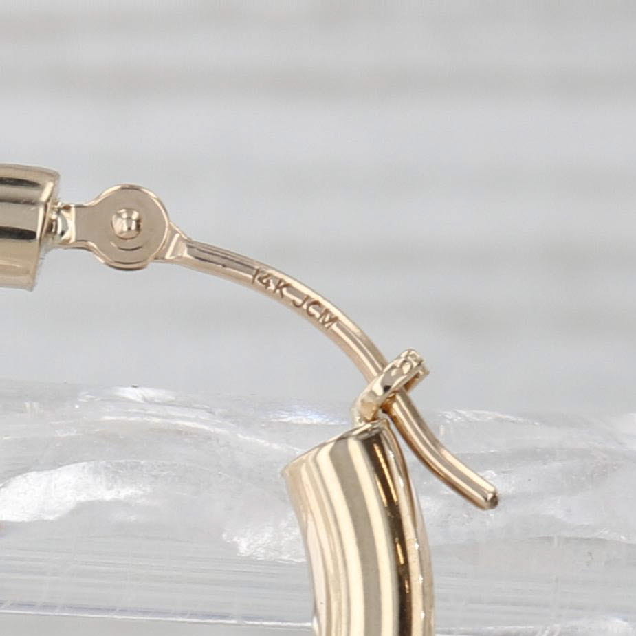 Cherub Hoop Earrings 14k Gold Sterling Silver Snap Top Round Hoops