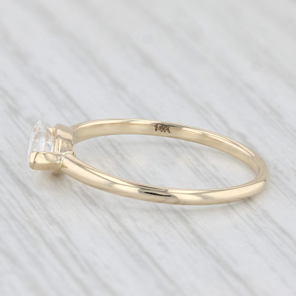 Light Gray New 0.72ct Marquise Diamond Solitaire Engagement Ring 14k Gold Size 6.75 GIA