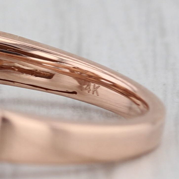 1.08ctw Diamond Heart Halo Engagement Ring 14k Rose Gold Size 7