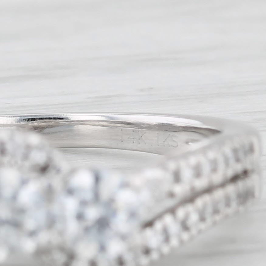 Light Gray Ever Us 0.65ctw 2-Diamond Engagement Anniversary Ring 14k White Gold Size 7