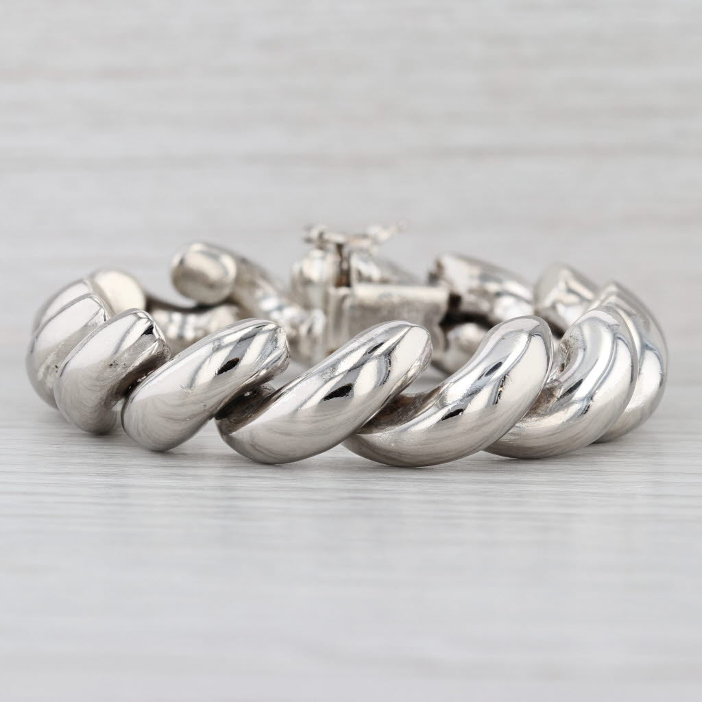 7" San Marco Bracelet Sterling Silver Milor Italy 13.3mm