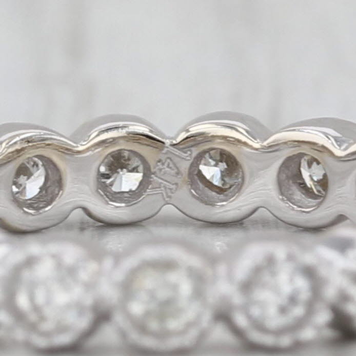 0.54ctw Diamond Eternity Band 14k White Gold Stackable Wedding Anniversary Ring