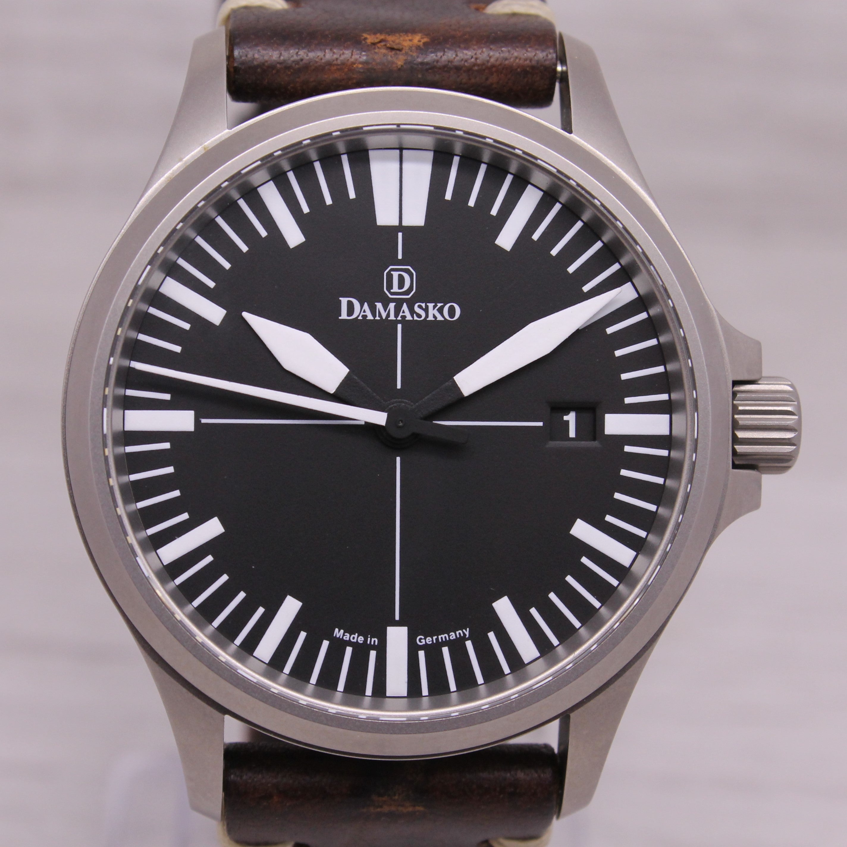 Dark Gray Damasko DS30 39mm Steel Mens Automatic Watch Made in Germany DS30.0413