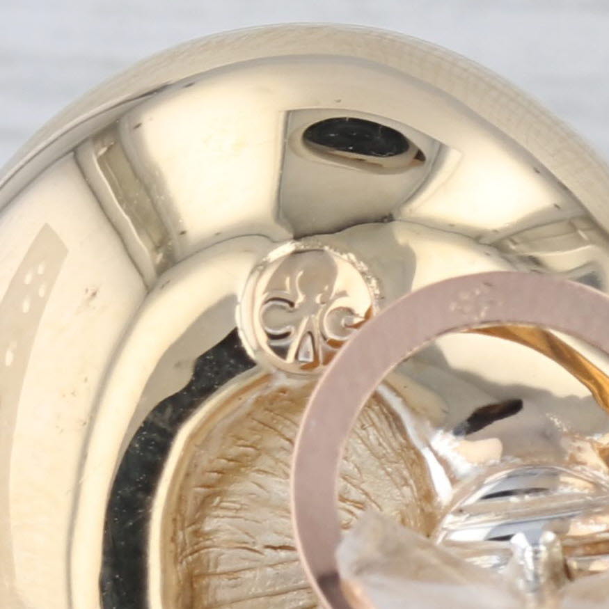 Conch Shell Statement Earrings 18k Yellow Gold Omega Backs Nautical French