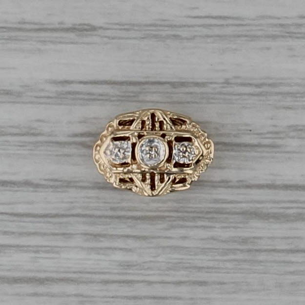 Richard Klein Diamond Slide Bracelet Spacer Charm 14k Yellow Gold Vintage KLJCI