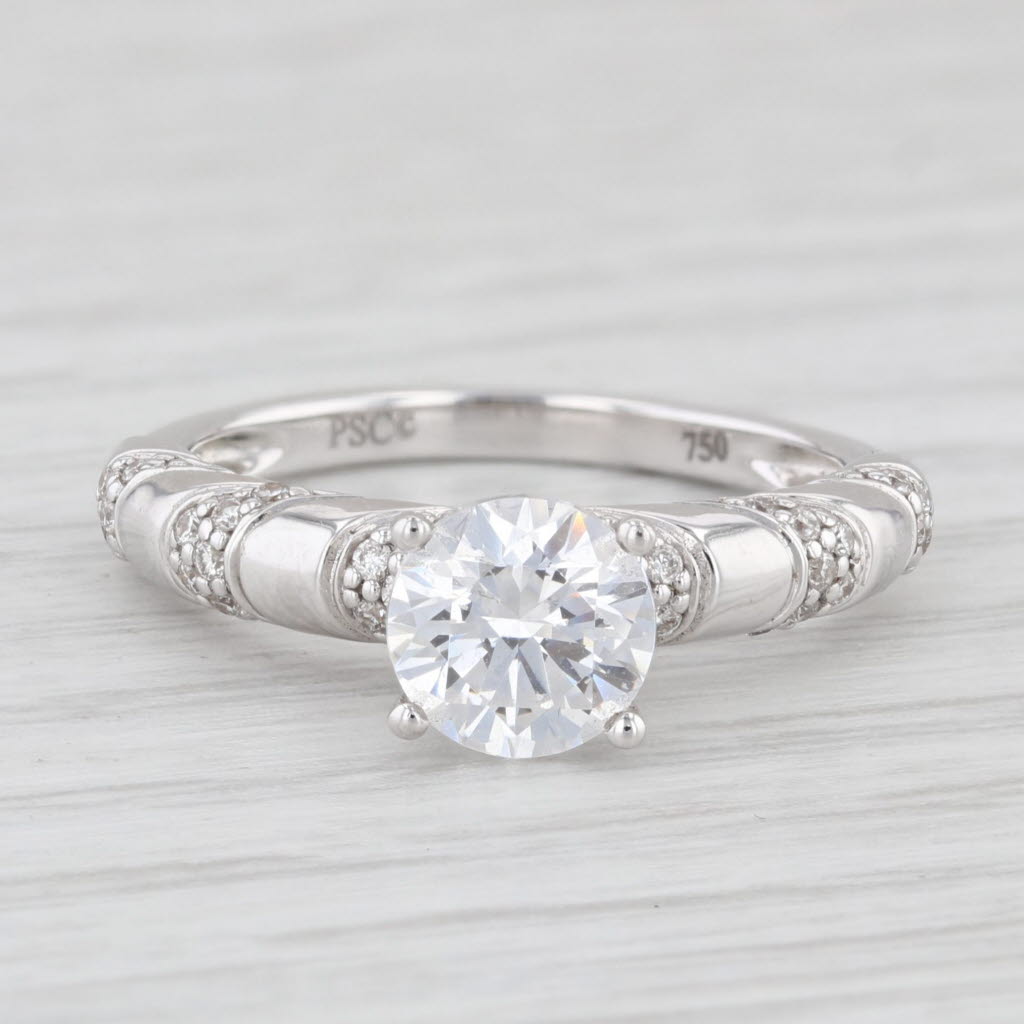Light Gray New Round Semi Mount Engagement Ring Diamond 18k Gold Size 6.25 Peter Storm