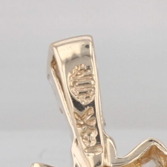 0.27ctw Diamond Cross Pendant 14k Yellow Gold Small Floating Drop