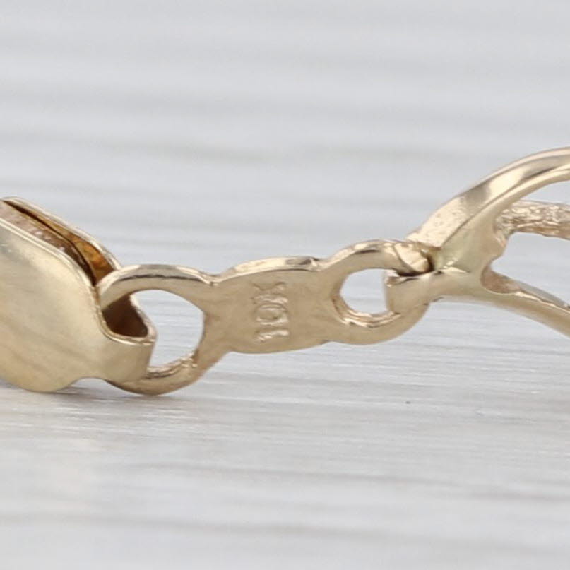 Opal Diamond Bracelet 10k Yellow Gold 7" 4.9mm
