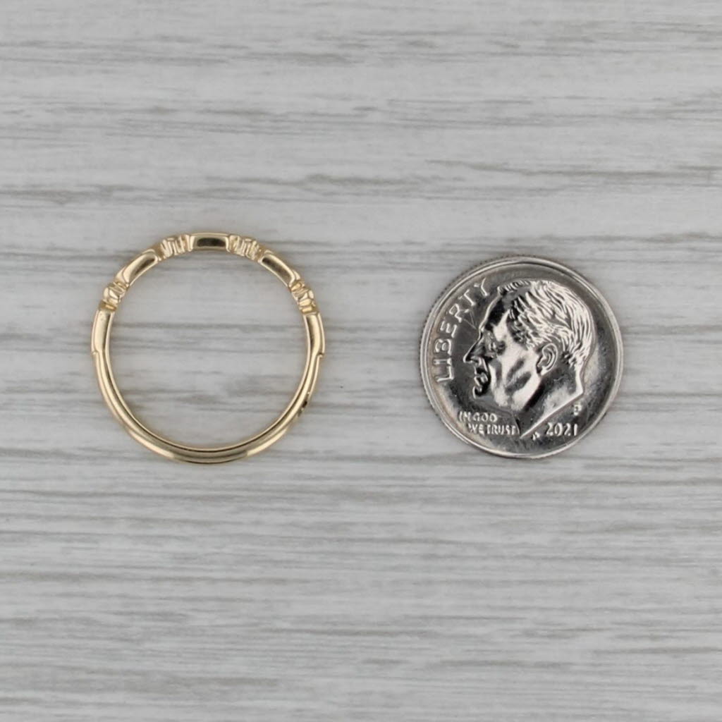 Beveled Stackable Band 14k Yellow Gold Size 6.5 Ring