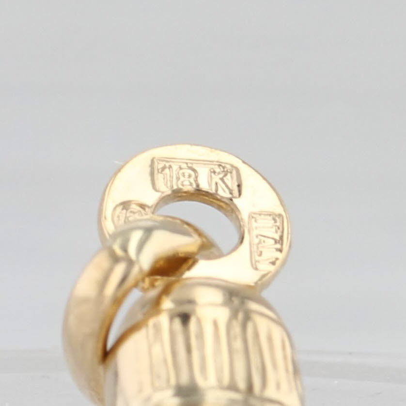 Horned Hand Italian Talisman Charm 18k Yellow Gold Lucky Amulet Pendant