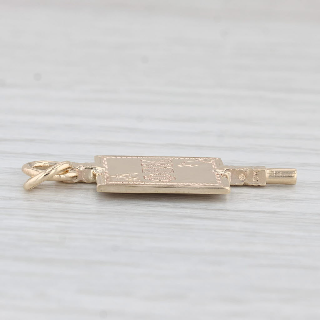 Light Gray Phi Beta Kappa Key Fob 10k Gold Vintage Honor Society Fraternity