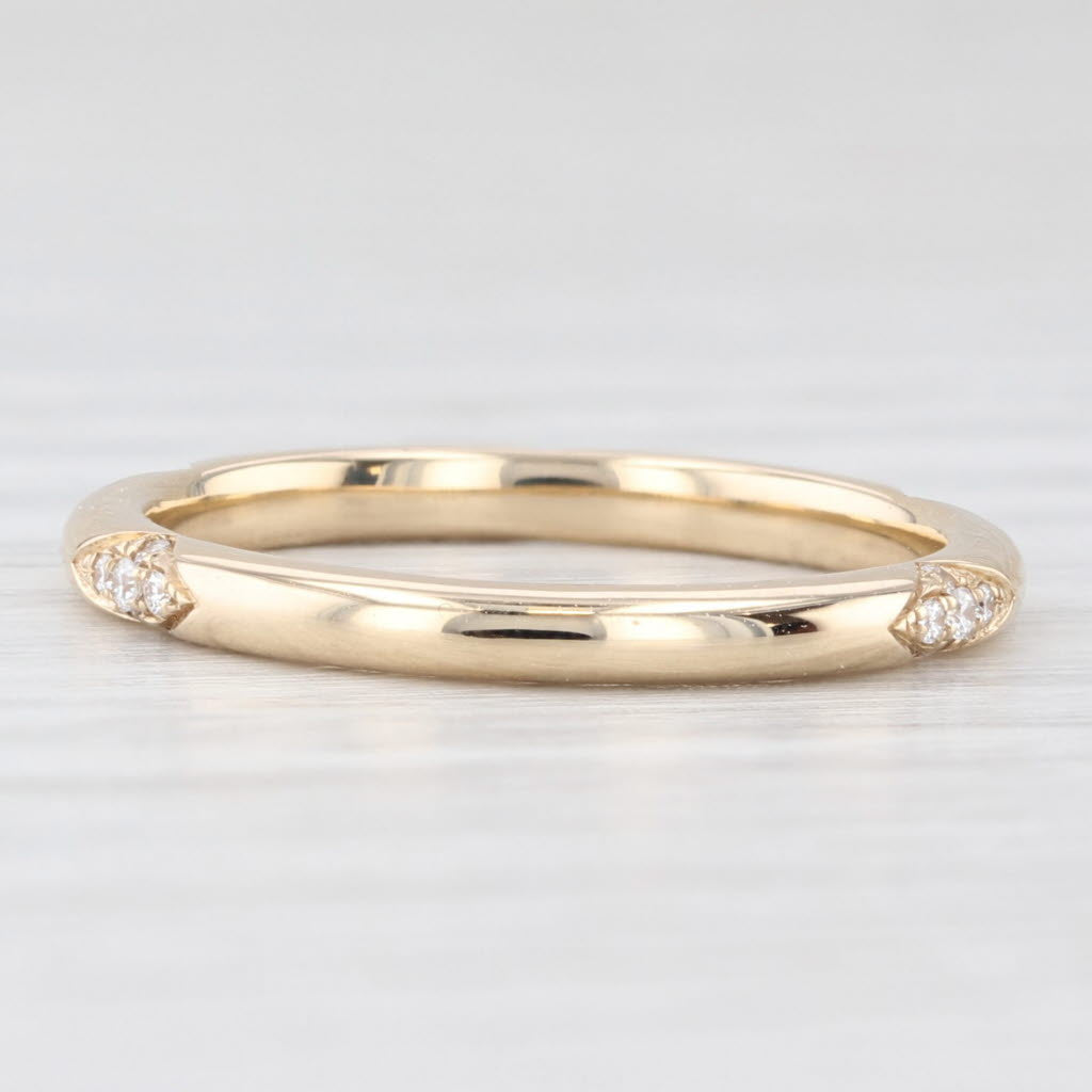 Light Gray New Diamond Wedding Band 14k Yellow Gold Stackable Anniversary Ring Size 6.5