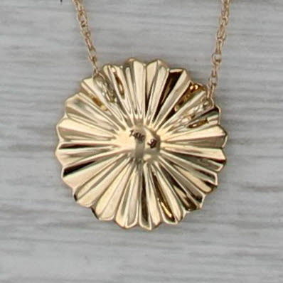 New 0.20ct Diamond Solitaire Pendant Necklace 14k Yellow Gold 18" Rope Chain