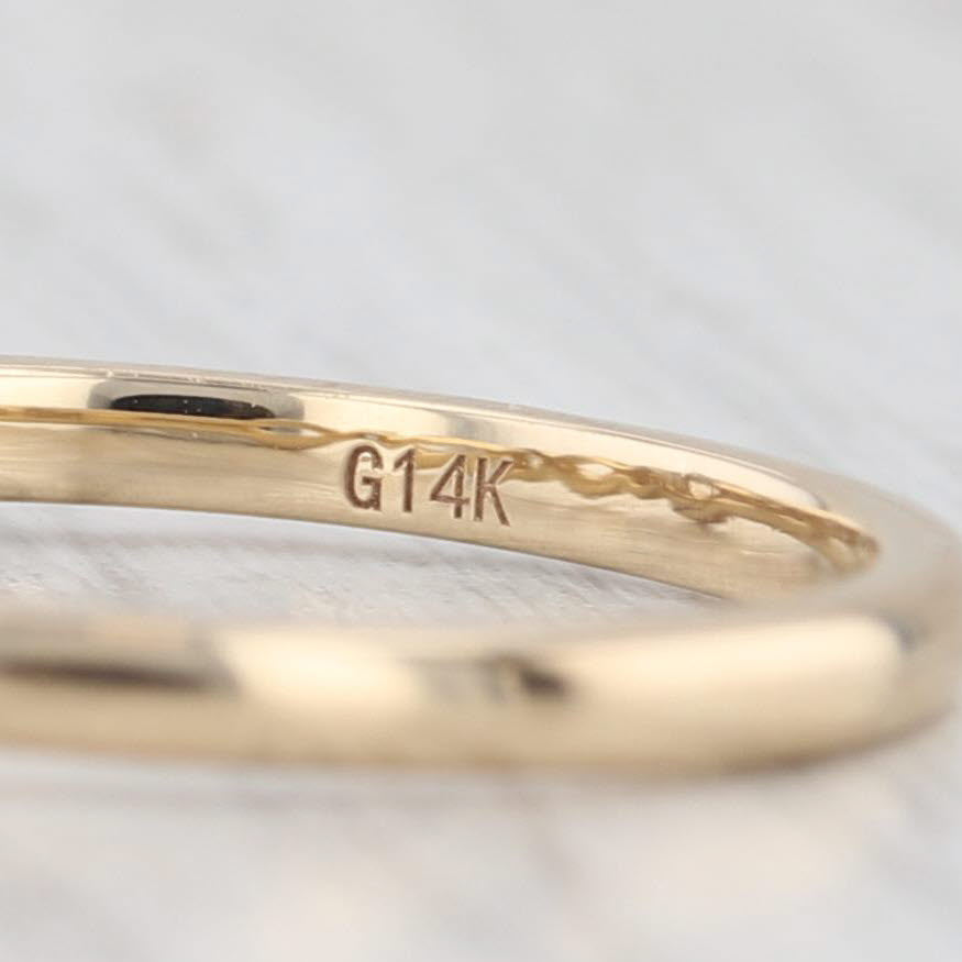 Light Gray New 0.16ctw Diamond Wedding Band 14k Yellow Gold Stackable Anniversary Ring 6.5