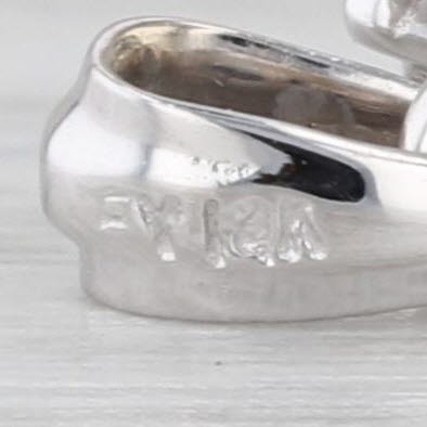 0.24ctw Diamond Cluster Pendant 14k White Gold Small Drop