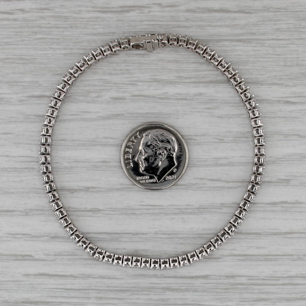 New 3.71ctw Lab Grown Diamond Tennis Bracelet 14k White Gold VS2 F-G 7"