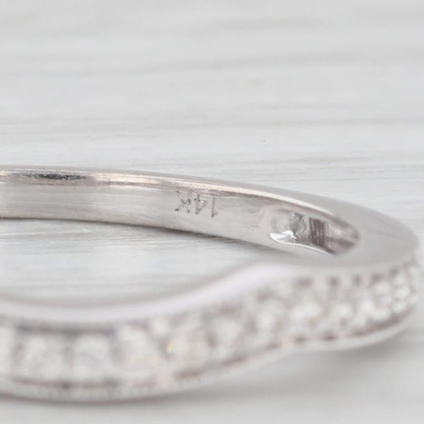 Light Gray 0.25ctw Contoured Diamond Wedding Band Stackable Anniversary Size 7 Ring