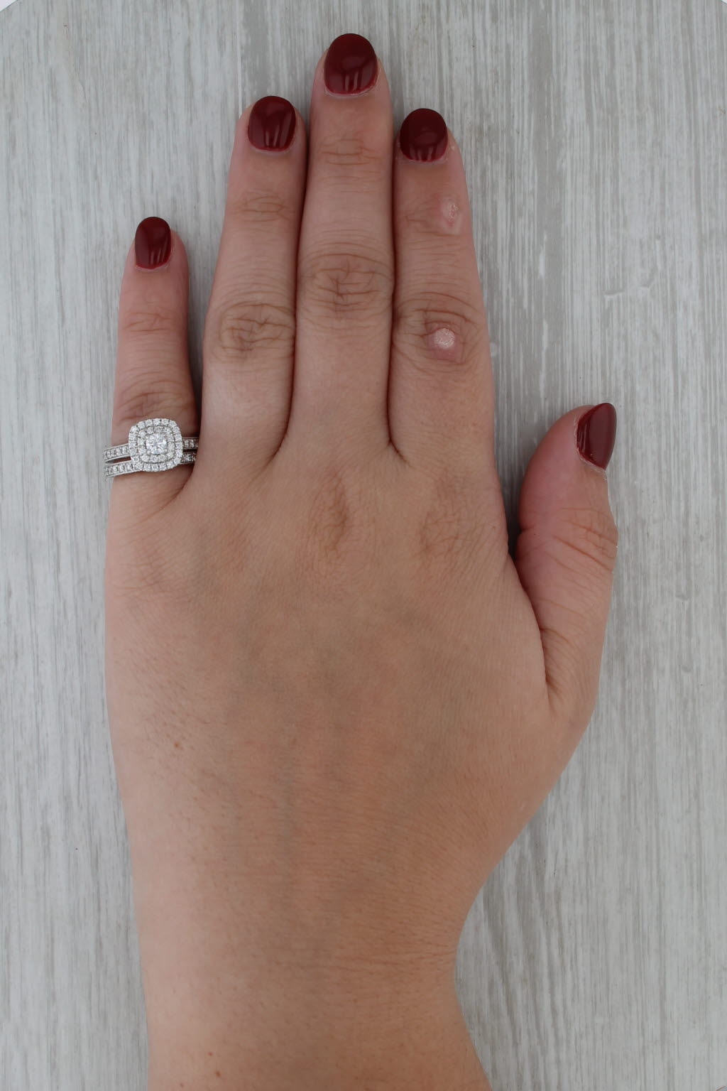 Neil Lane 1.16ctw Diamond Halo Engagement Ring Wedding Band Bridal 14k Gold