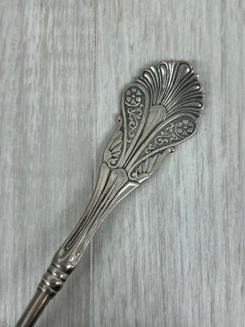Dark Gray Vintage Bailey & Co Shiebler Sterling Silver Corinthian Shell Serving Spoon 8.5"