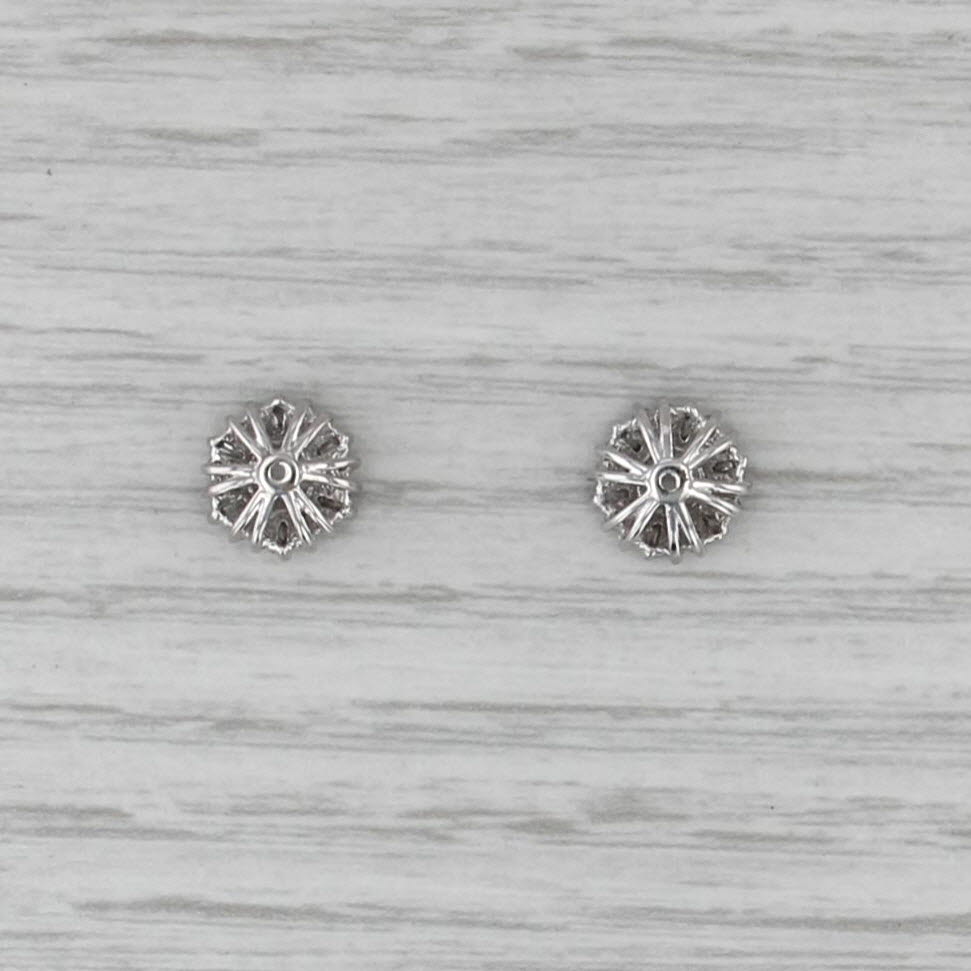 0.40ctw Diamond Earring Enhancers Jackets 14k White Gold for Studs