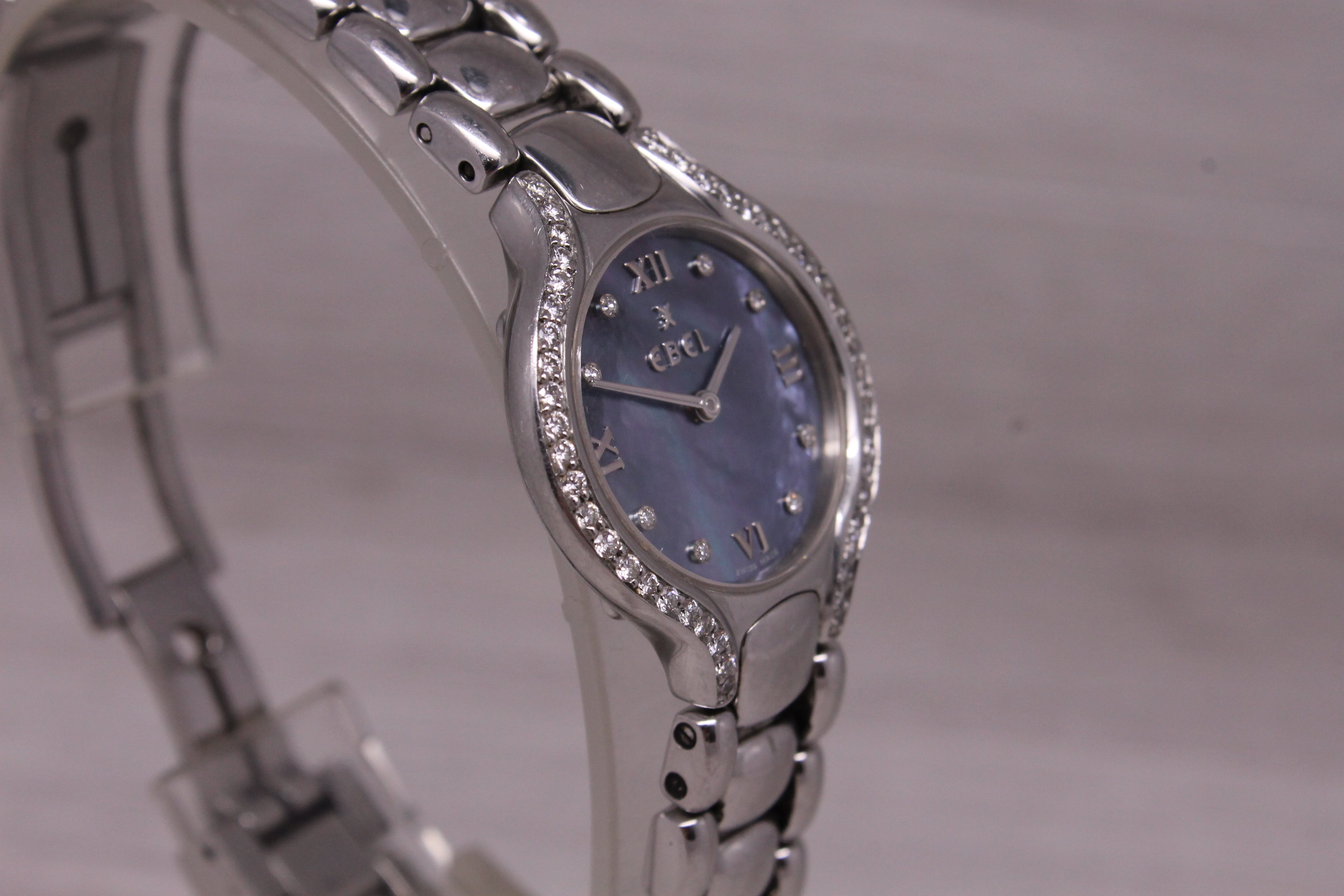 Ebel Beluga Ladies Stainless Steel Mother Pearl & Diamond Quartz Watch 9976411
