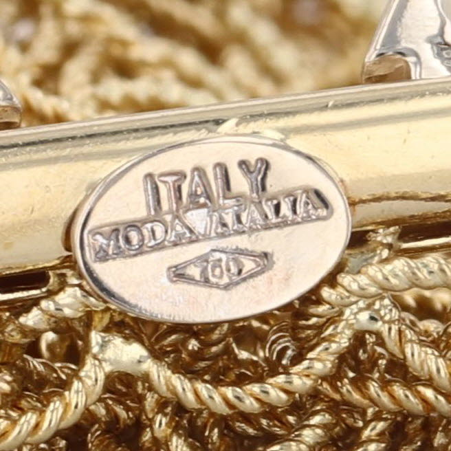 Moda Italia 0.30ctw Diamond Mesh Chain Bracelet 18k Yellow Gold 7.25"