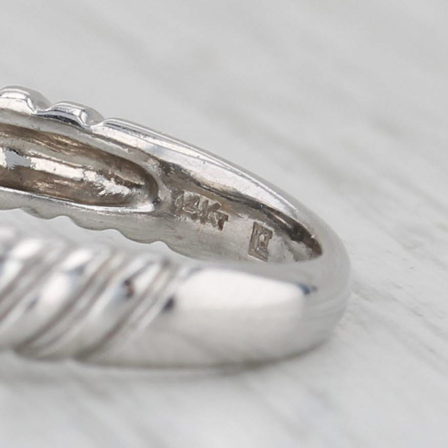 Gray 0.30ctw Diamond Ring 14k White Yellow Gold Size 5.5 Engagement