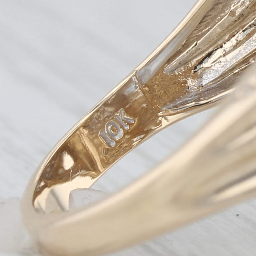 Light Gray 0.75ctw Diamond Cluster Ring 10k Yellow Gold Size 7 Cocktail