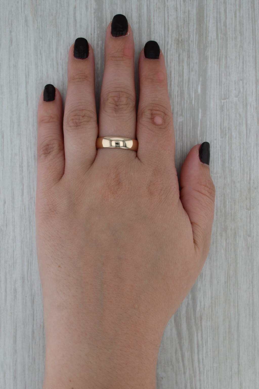 Classic Men's Gold Wedding Band 14k Yellow Gold Size 12 Ring