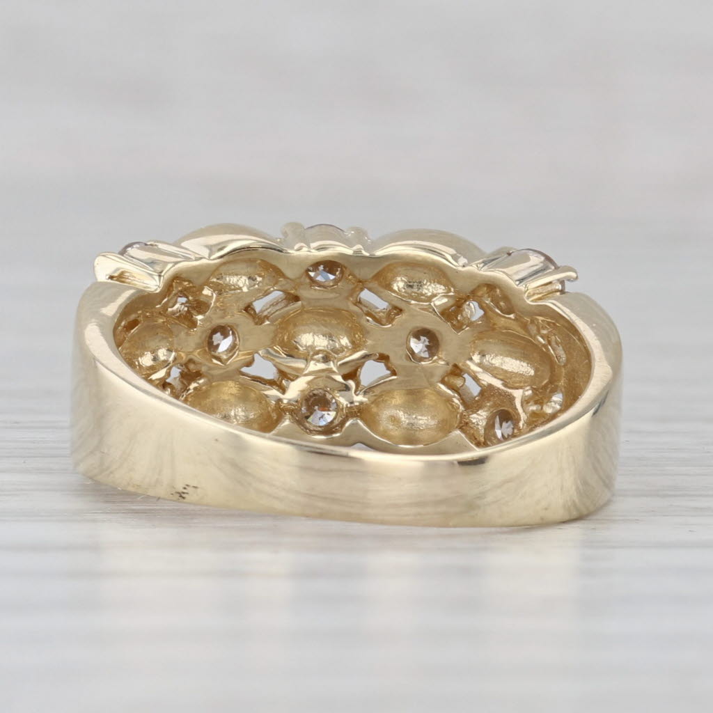 Light Gray 0.54ctw Champagne Diamond Ring 14k Yellow Gold Size 7.5