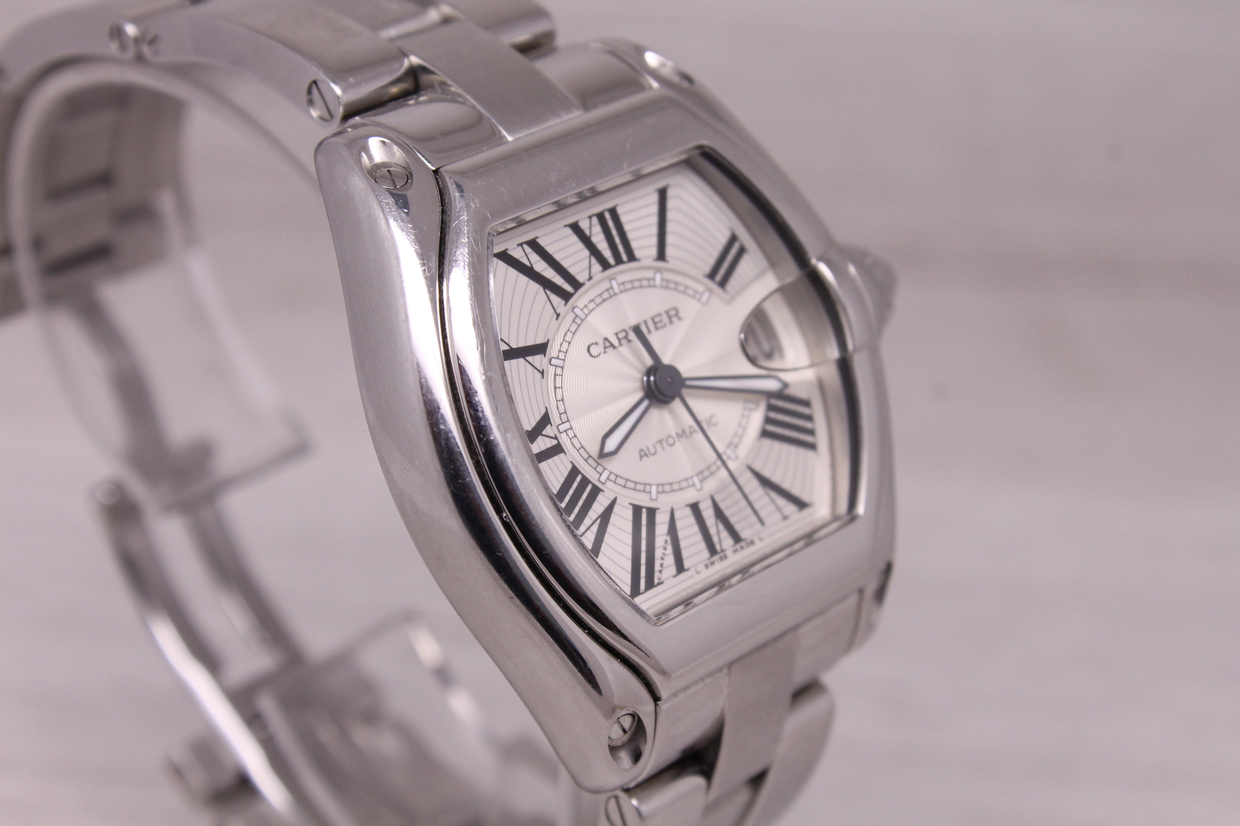 Cartier Roadster ref.2510 37mm Stainelss Steel Automatic Watch Roman Dial