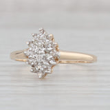 Gray 0.12ctw Diamond Cluster Engagement Ring 10k Yellow Gold Size 7