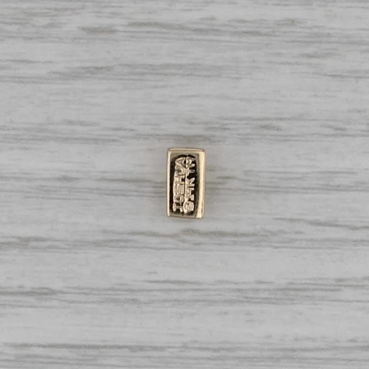 Diamond Small Spacer Slide Bracelet Charm 14k Yellow Gold Vintage Joshua