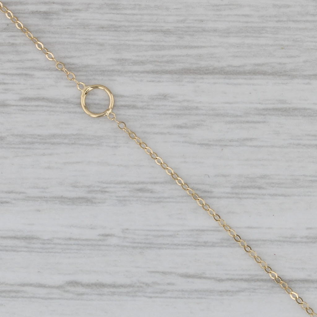 Gray Pink Enamel Heart Pendant Necklace 16" 18" Cable Chain 14k Yellow Gold