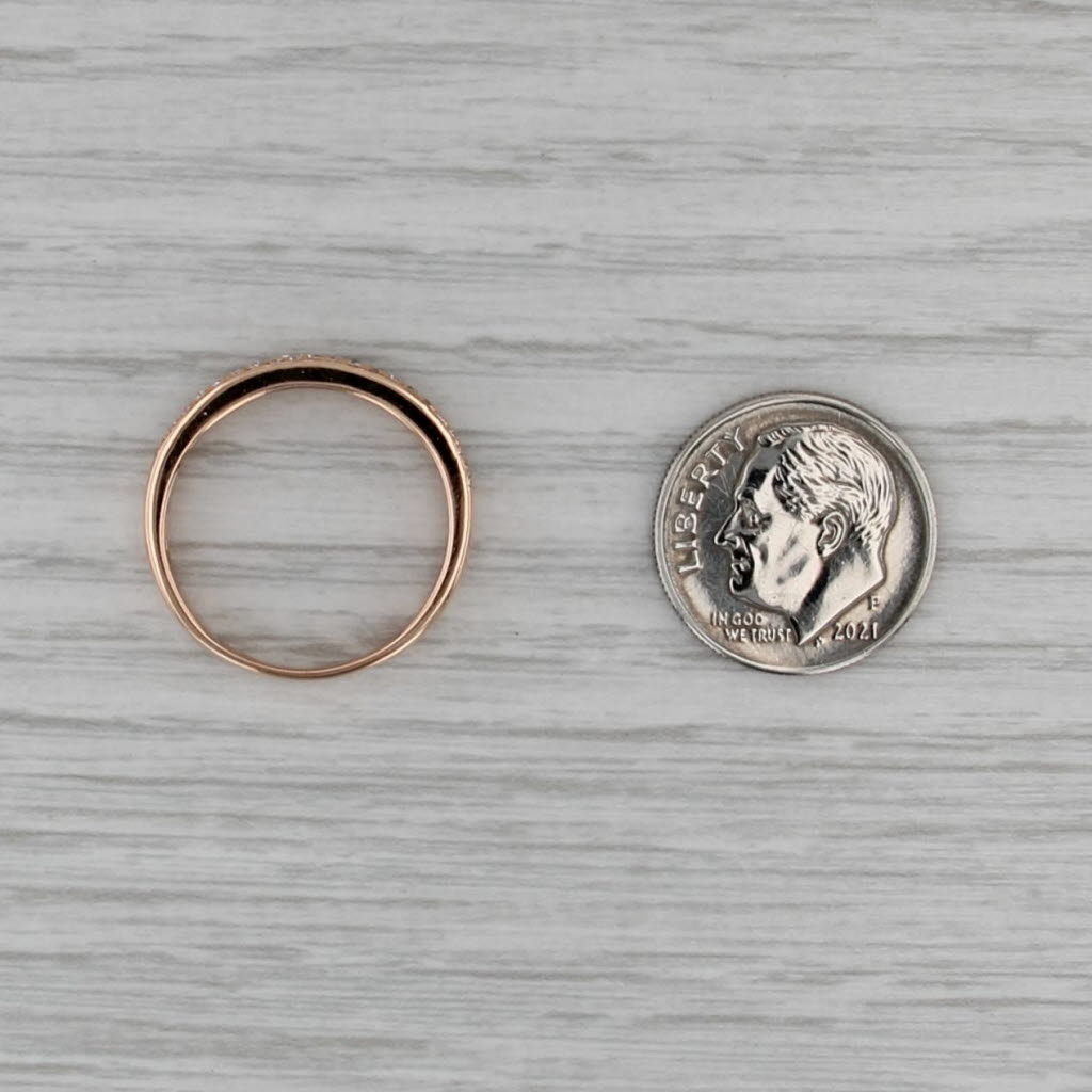 0.23ctw Diamond Wedding Band 18k Rose Gold Size 7 Ring Stackable Anniversary