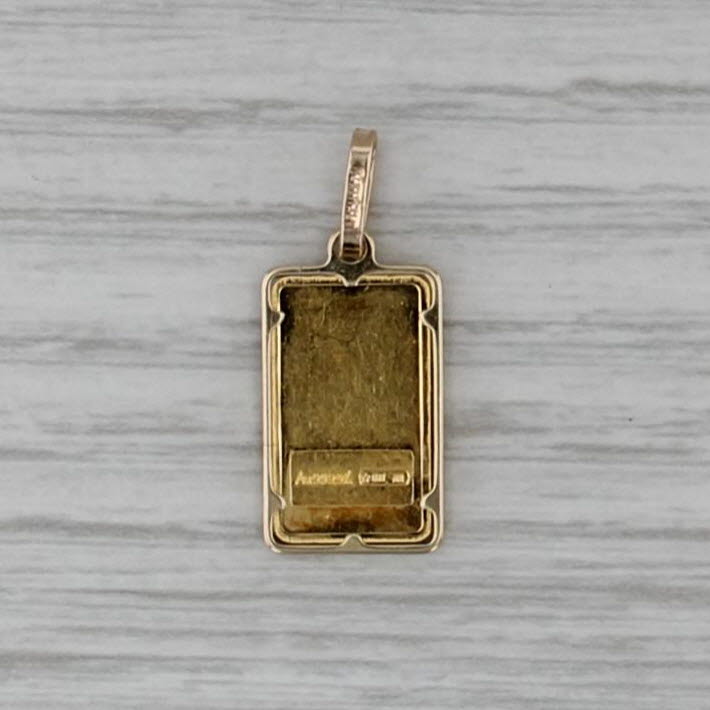 Italpreziosi Arrezzo 1g Oro Puro 999.9 Gold Bar Pendant 14k Bezel Charm