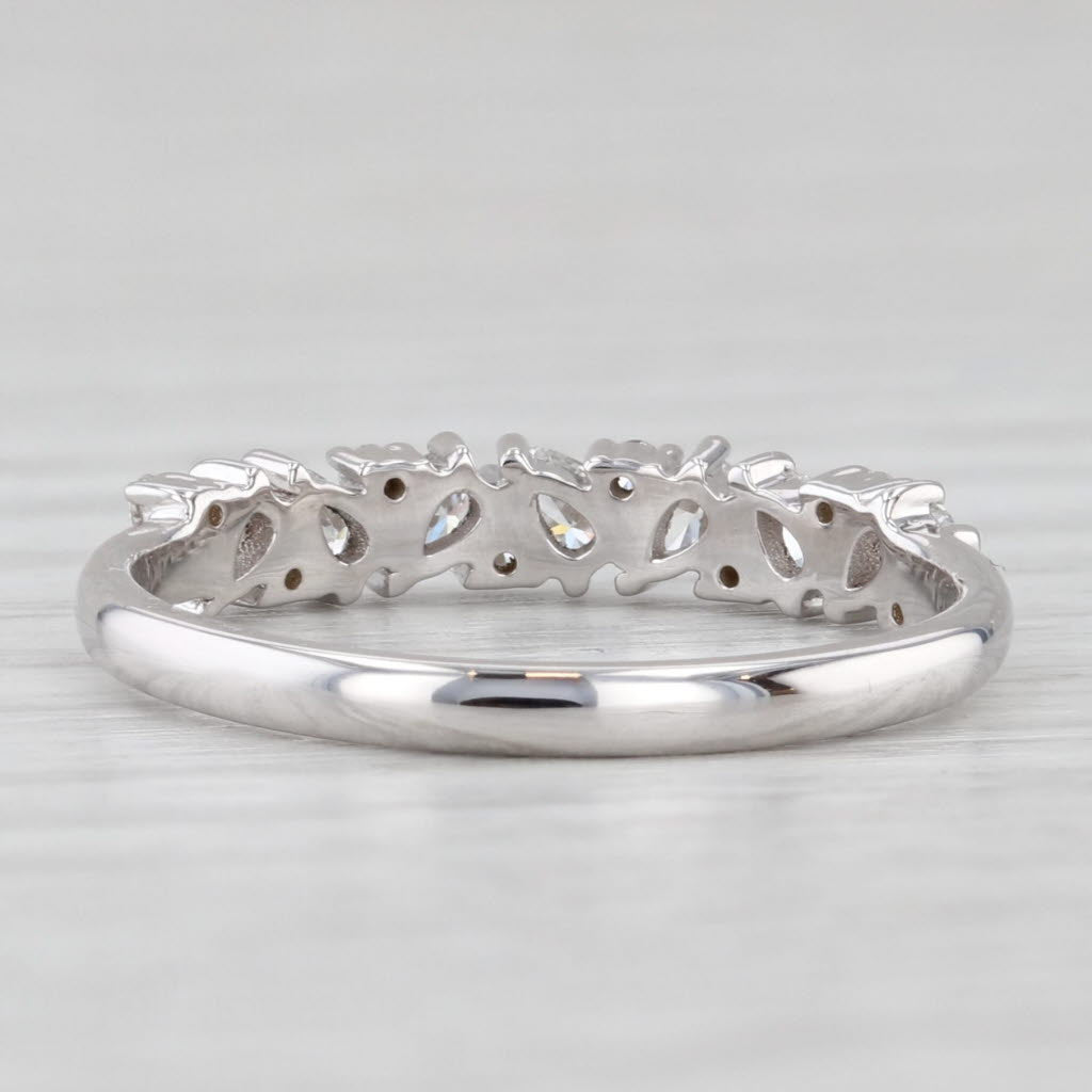 Light Gray New 0.43ctw Diamond Wedding Band 14k White Gold Stackable Anniversary Ring S 6.5