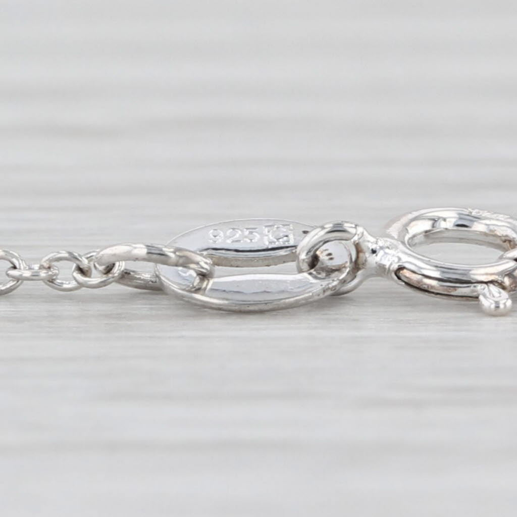 Tiffany & Co Double Love Pendant on Non-Tiffany Chain Sterling Silver w/ Pouch